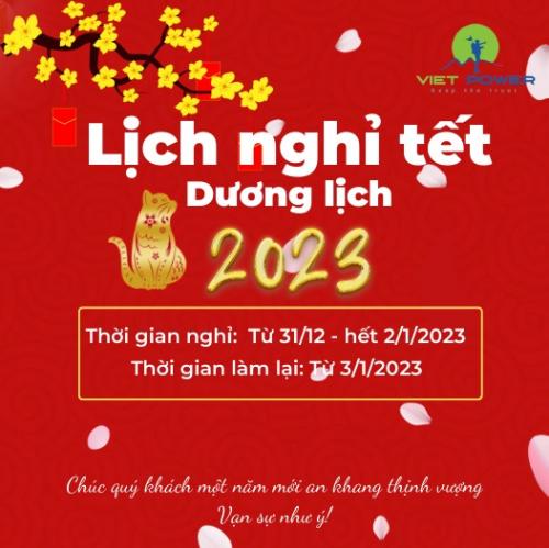THÔNG BÁO NGHỈ TẾT DƯƠNG LỊCH 2023
