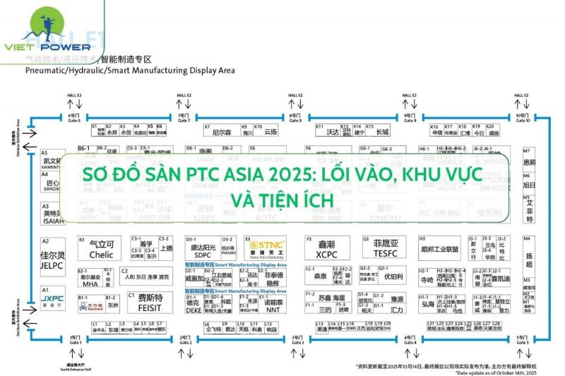 Sơ Đồ Sàn PTC Asia 2025: Lối Vào, Khu Vực Và Tiện Ích